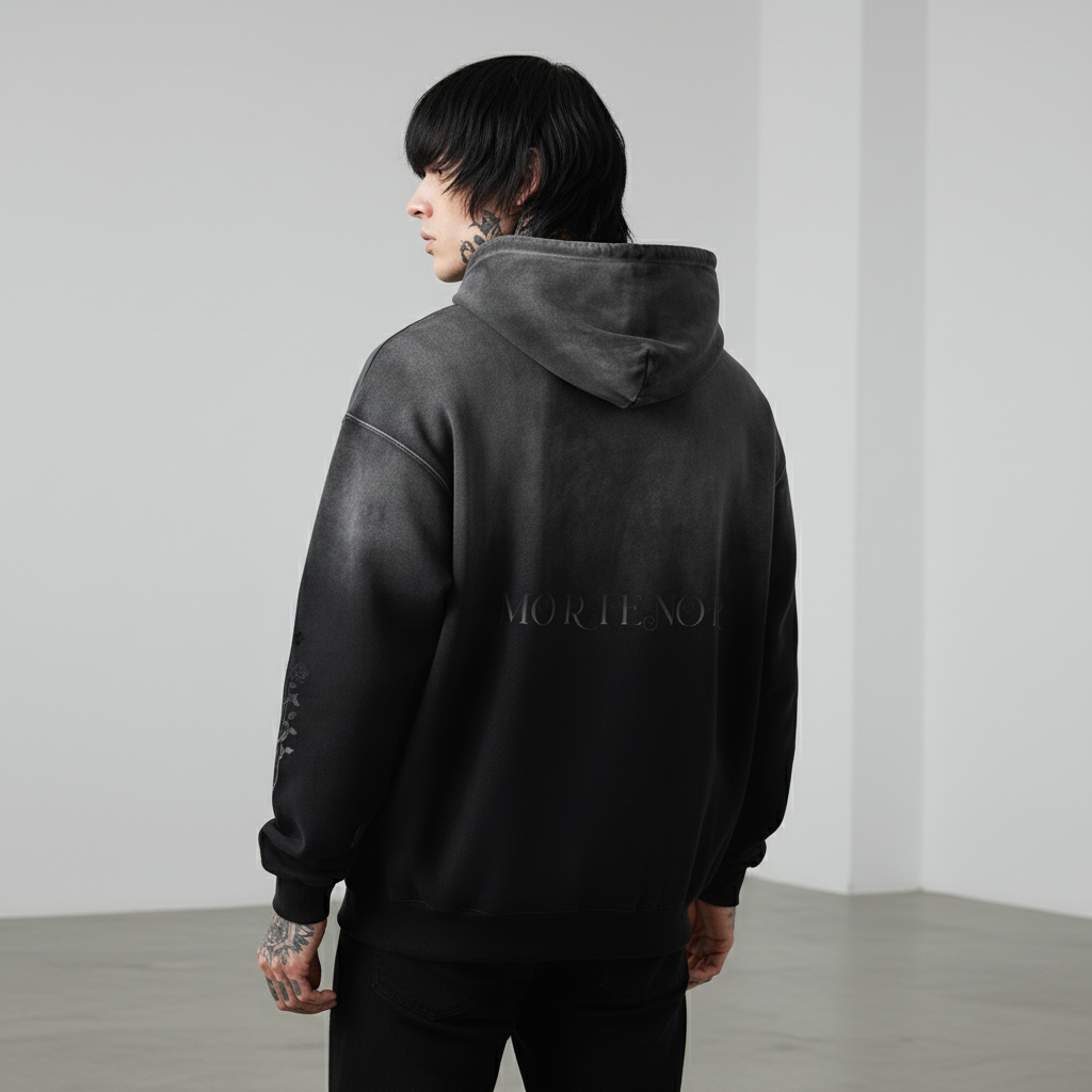 Back View - Heavyweight Sunfade Oversized Hoodie