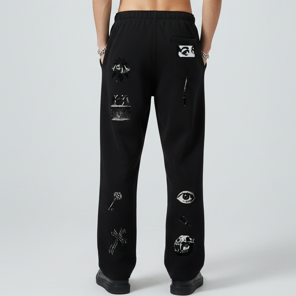 Back view pants mockup