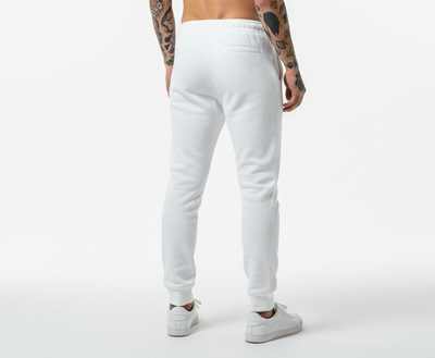 MorteNoir_sweatpants_joggers_Back view - White