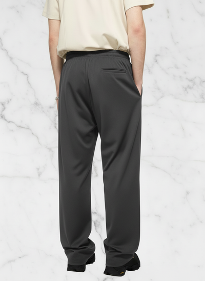 Back view with dark gray pants