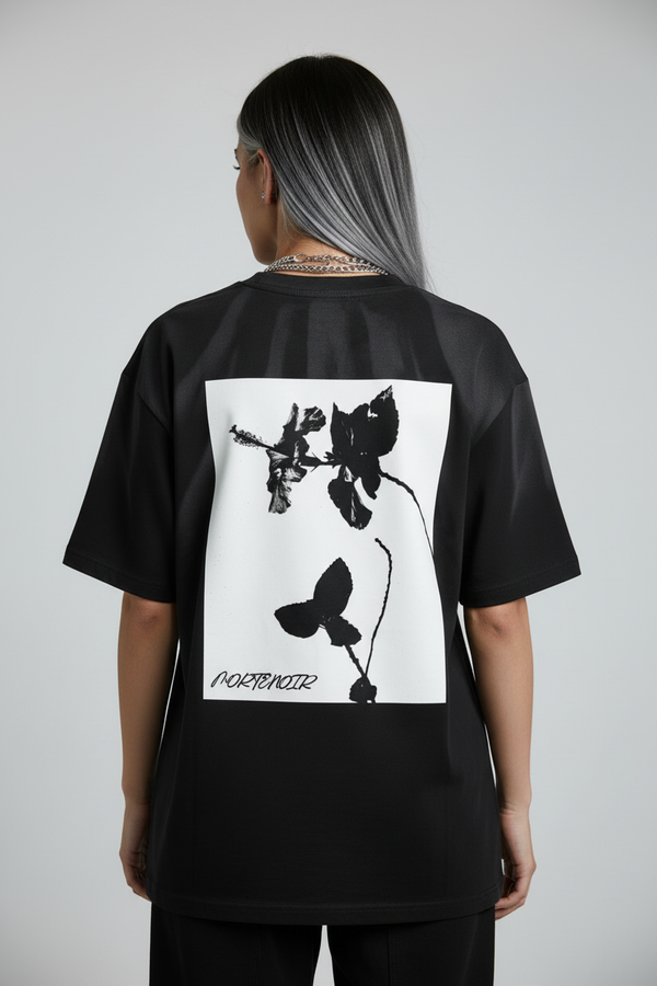 Back view with roses graphic