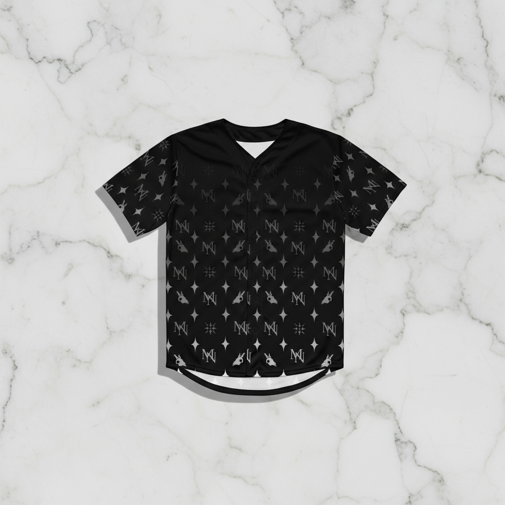 Baseball Jersey Flat Lay