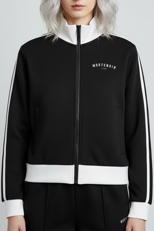 Black front view - single stripe