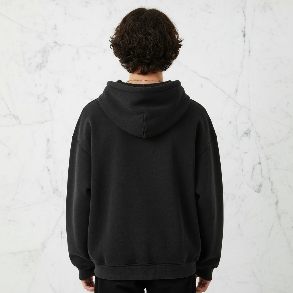 Black Hoodie - Back View