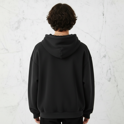 Black Hoodie - Back View