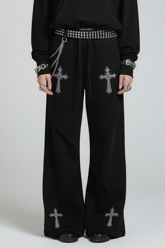 Crux Aeterna Wide Leg Sweatpants
