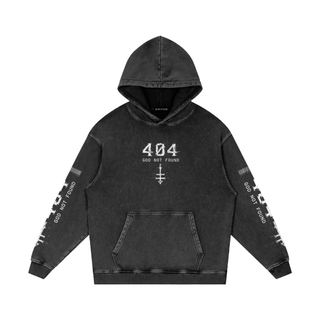 404 ||GOD NOT FOUND|| Oversized Hoodie Hoodies & Jackets Black Beauty By MorteNoir