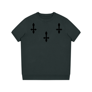 Omen Knit Crewneck T-Shirt Sweatshirt & Crewnecks Dark Gray By MorteNoir