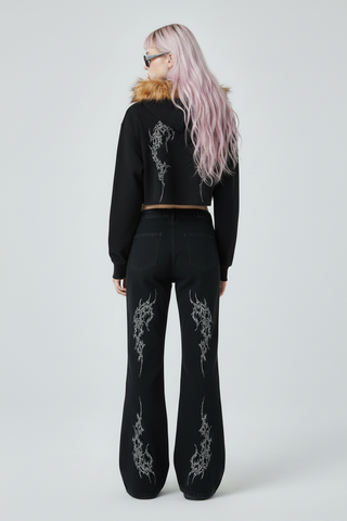 Malefic Sigil Flared Jeans Jeans & Trousers By MorteNoir