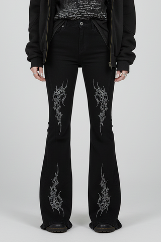 Malefic Sigil Flared Jeans Jeans & Trousers By MorteNoir