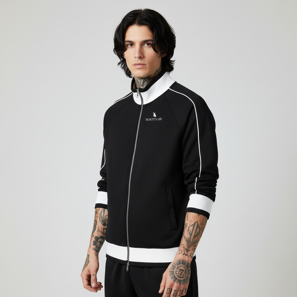 Color Block Track Jacket Front View