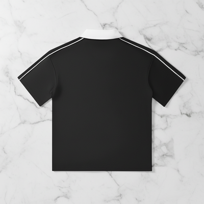 Contrast Collar Polo Back View Flat Lay