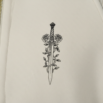 Cream Front Emblem Detail - Authentic