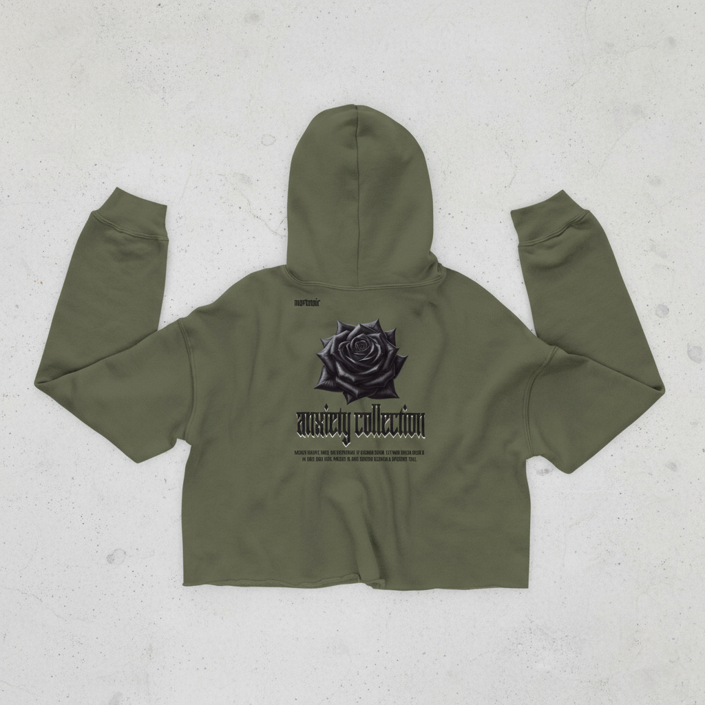 CROP Hoodie Back Flat Lay - Authentic