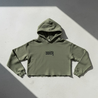 CROP Hoodie Front Flat Lay - Authentic