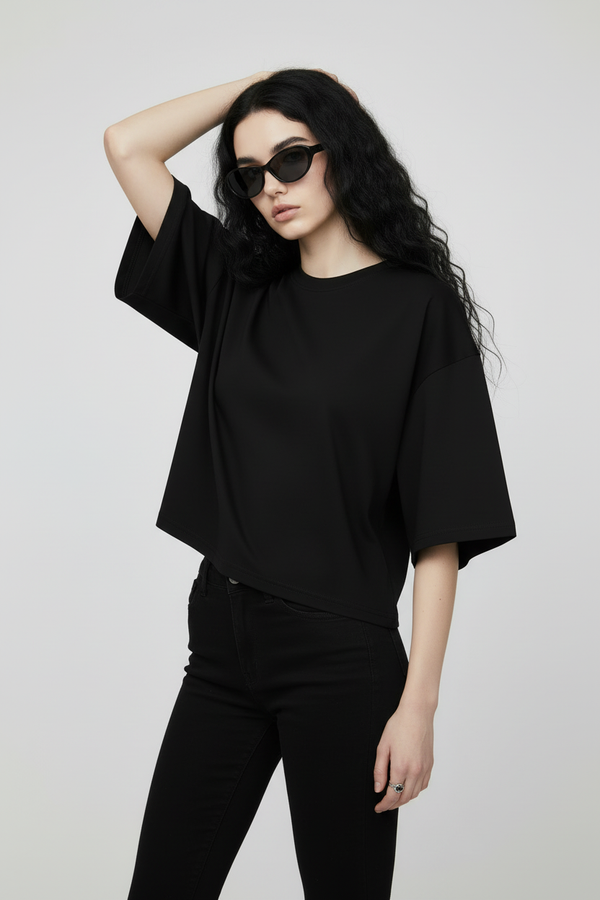 Cropped Dolman — Arm Raised Sleeve Drama