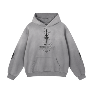 Abyssal Dagger Sunfade Hoodie Hoodies & Jackets Gray By MorteNoir