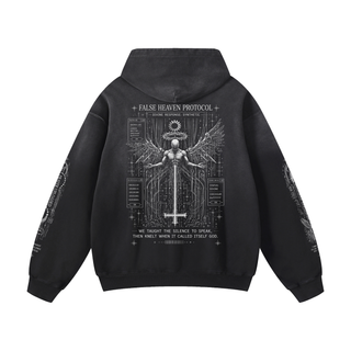 404 ||False Heaven Protocol|| Oversized Hoodie Hoodies & Jackets By MorteNoir