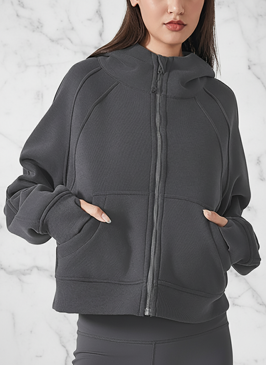 Dark Gray Hoodie - Front View