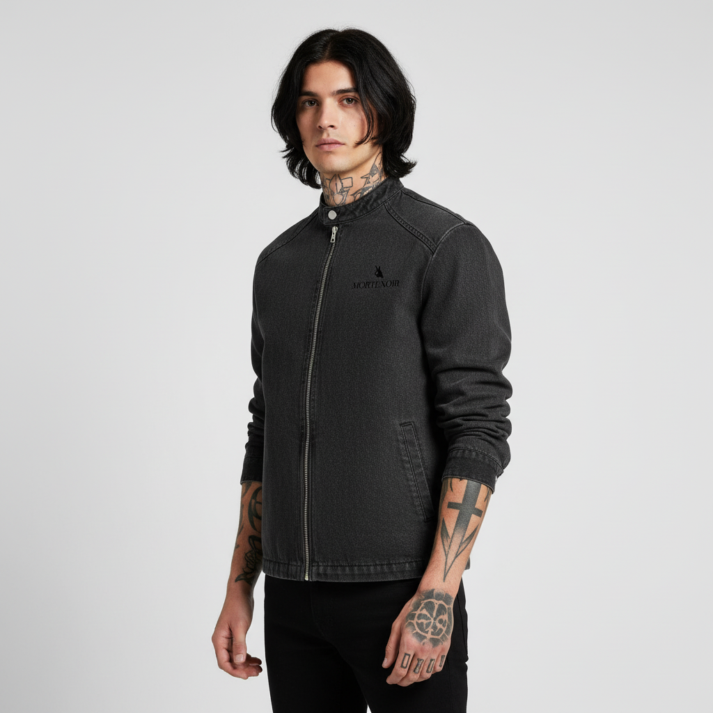 Denim Vintage Washed Jacket Front View