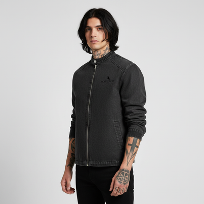 Denim Vintage Washed Jacket Front View