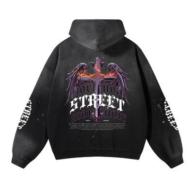 street,unisex,frayed,fleece,hoodie