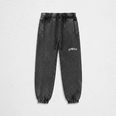 Extended Background Flat Lay Mockup - Snow Wash Jogged Sweatpants