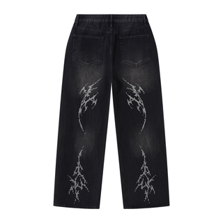 Phantom Wash Wide Leg Jeans Jeans & Trousers By MorteNoir