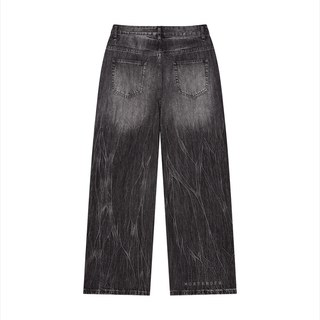 Ashen Rift Wide Leg Jeans Jeans & Trousers By MorteNoir