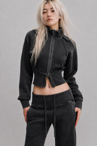 Vesper Crop Zip Hoodie Hoodies & Jackets By MorteNoir