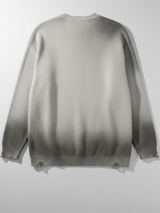 Edwardian Noir Distressed Fade Knit Crewneck Sweatshirt & Crewnecks By MorteNoir
