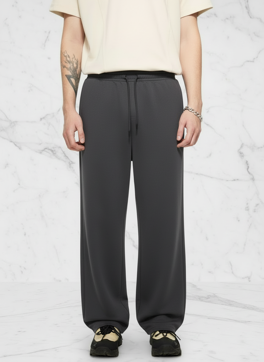 Front close-up with dark gray pants