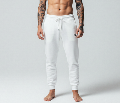 mortenoir_sweatpants_Front view - White