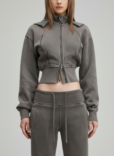 Front view with grey background