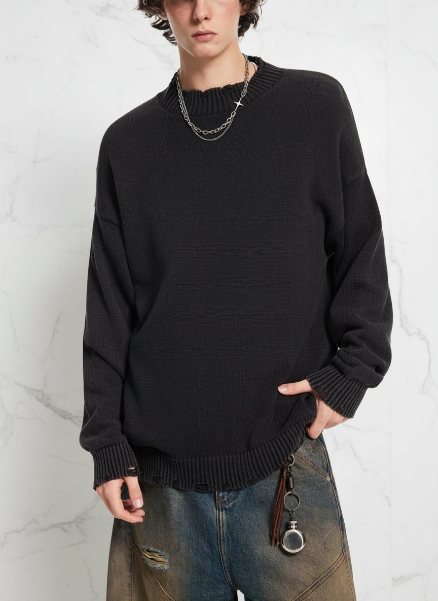 Front view with white stone background