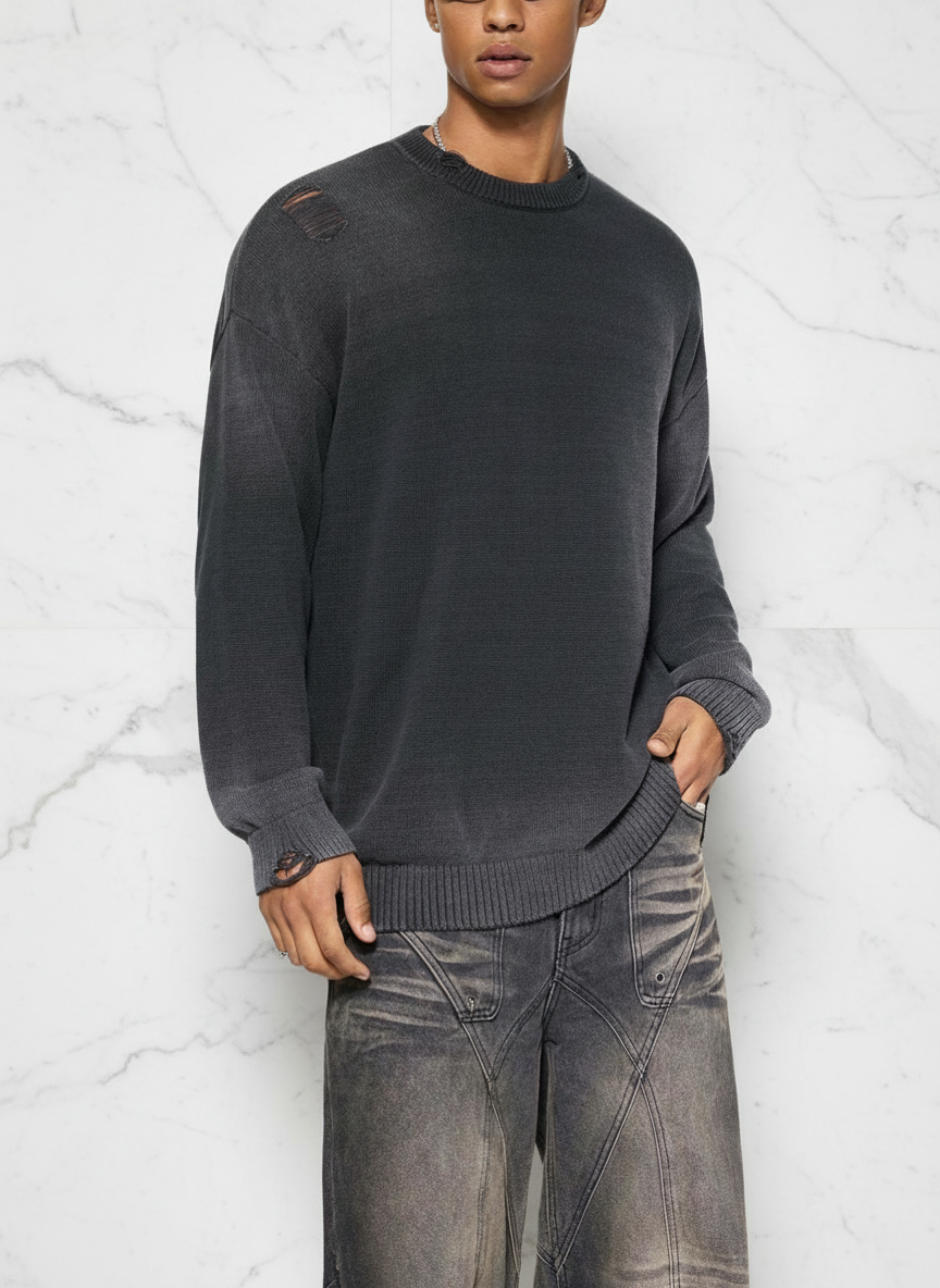 Front view with white stone background