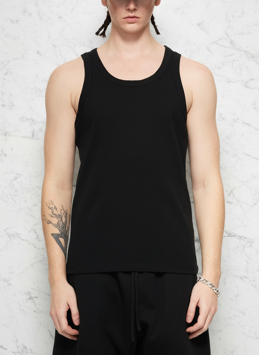 Front view with white stone background