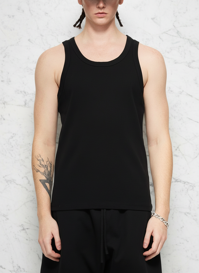 Front view with white stone background