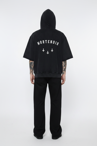 Triptych Cross Mineral Wash Hoodie Hoodies & Jackets By MorteNoir