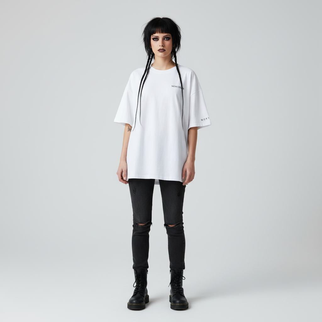 Full body mockup with dark makeup