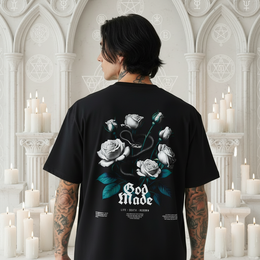God Mode Cotton Tee - Male Back