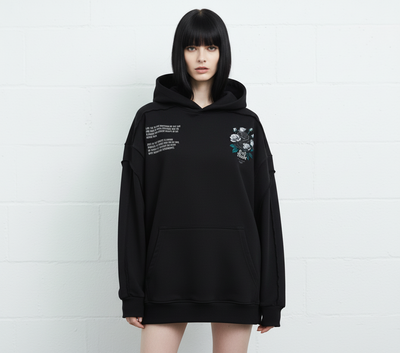 God Mode Hoodie - Female Model Front View