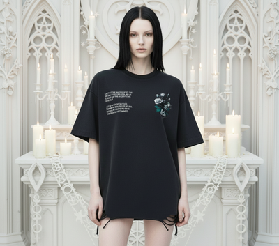God Mode Tee - White Gothic Background