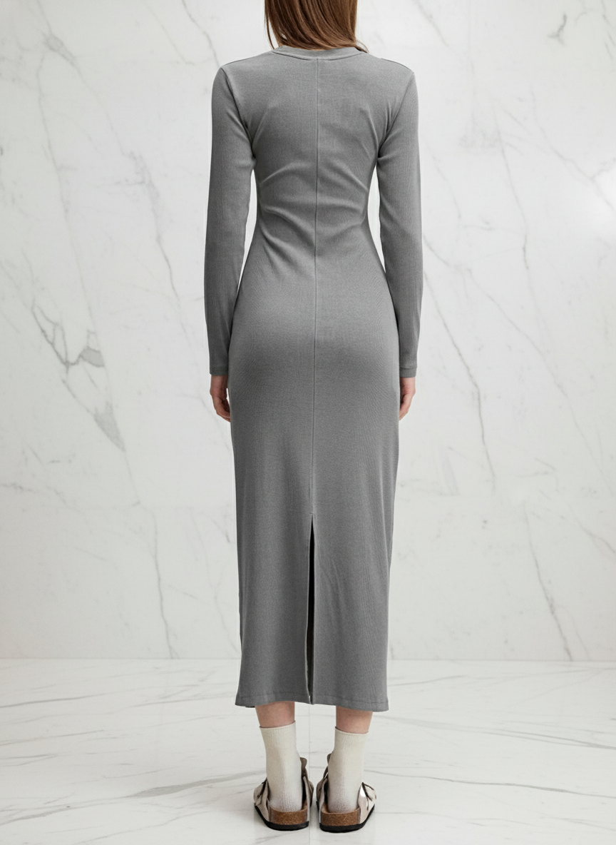 Gray Dress - Back View