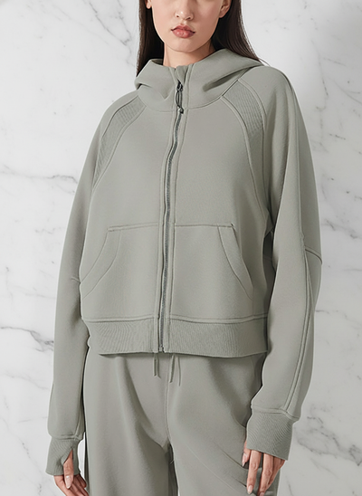 Gray Hoodie - Three-Quarter View