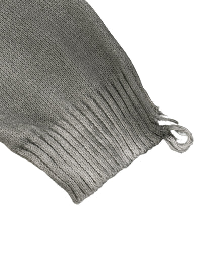 MorteNoir Distressed Gradient Knit Sweater - Grey Fade Oversized Crewneck