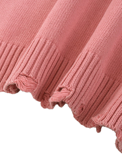 MorteNoir Vintage Hand-Frayed Sweater - Distressed Perfection