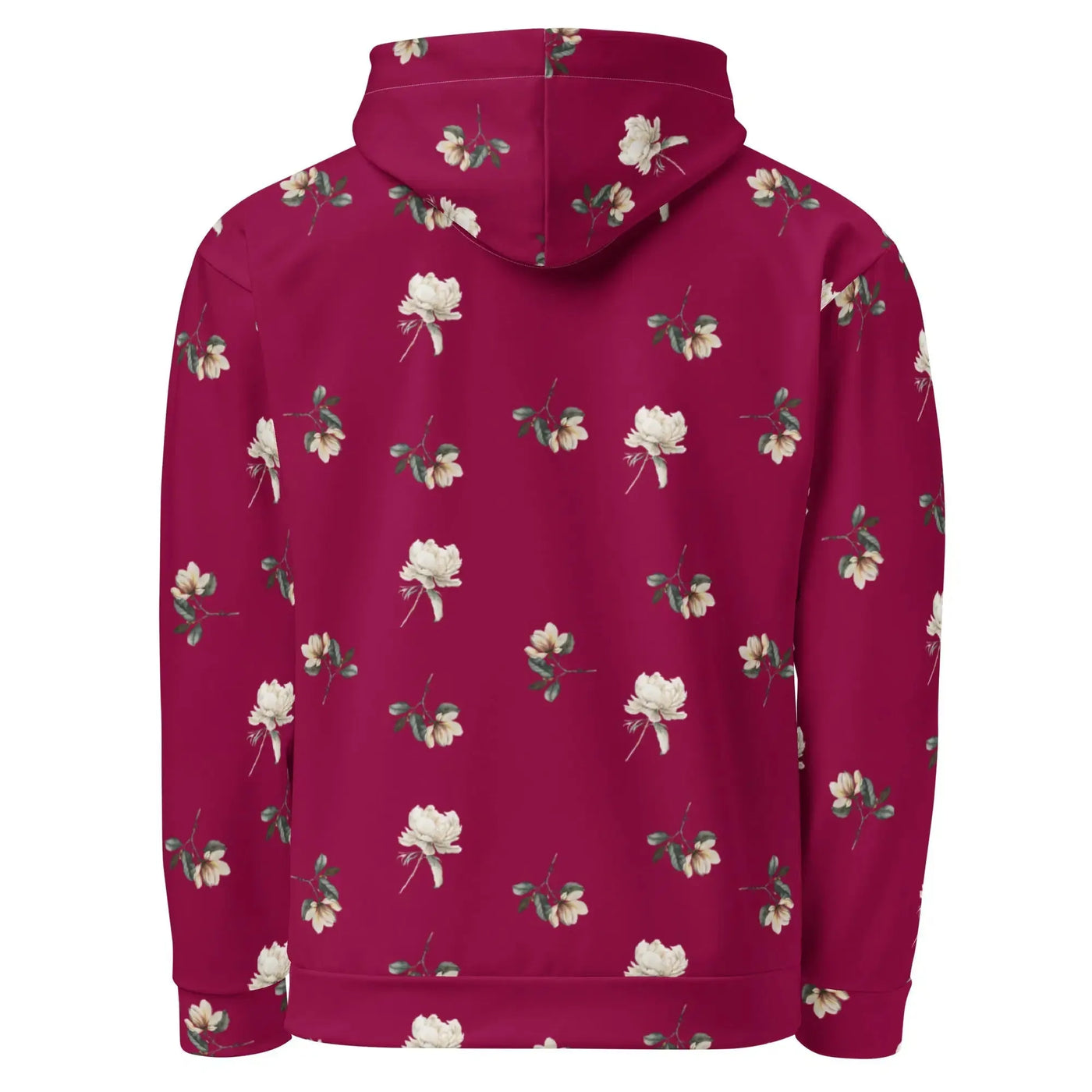 MorteNoir ANXIETY Crimson Floral Hoodie - Unisex Burgundy - MorteNoir