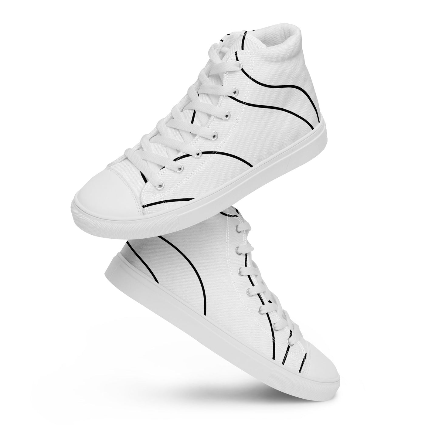 MorteNoir Eclipse High Top Canvas Shoes - Women's Dark Sneakers - MorteNoir