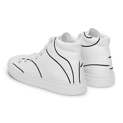 MorteNoir Eclipse High Top Canvas Shoes - Women's Dark Sneakers - MorteNoir